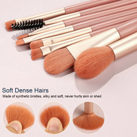 Ensemble de pinceaux de maquillage professionnel pour les voyages, avec pinceau correcteur et pinceau à raser, poils synthétiques, outil de mélange de fond de teint