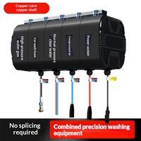 Kit Combiné Plug-and-Play pour Lavage et Détailing Automobile : Équipement de Lavage de Voiture Automatique avec Enrouleur de Tuyau Électrique et Tambours à Mousse Haute Pression 100W