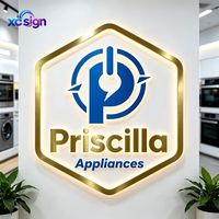 Enseigne lumineuse LED personnalisée en acier inoxydable 3D avec prise transformateur, compatible HomeKit, multicolores, télécommandée, pour bâtiments et bureaux