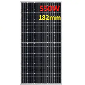 单晶太阳能电池板价格550w半电池太阳能电池板模块质量好