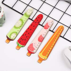 A Set of 4 <strong>Wooden</strong> Bookmark Stationery Items Fruit-shaped Learning Stationery Gifts Cartoon <strong>Wooden</strong> Ruler Ornaments for <strong>Desks</strong> - Product Image 4