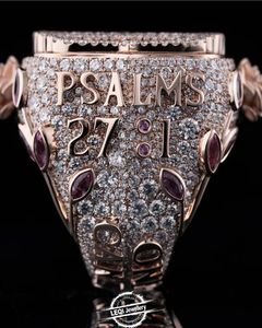 Tùy Chỉnh 3D Rose Cầu Nguyện Vòng Đeo Tay & Iced Ban Đầu Nhẫn Set - 9K-18K Rose Gold/Bạch Kim Phòng Thí Nghiệm Kim Cương - Product Image 6