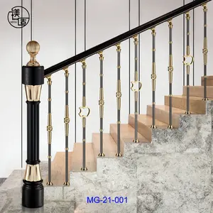 Moderne Stijl Minimalistische Aluminium Terras Balustrade Reling Indoor Trap Hand Rail