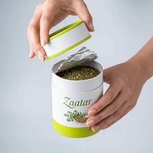 Boîte ronde en carton rigide hermétique de qualité alimentaire pour l'emballage des épices, des herbes et des assaisonnements de cuisine, logo personnalisé - Product Image 2