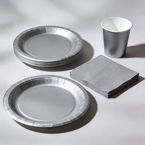 DAMAI - Vajilla de Papel de Color Sólido para Fiestas, Juego de Vajilla Desechable de Color Liso, Platos de 7 y 9 Pulgadas, Vasos de Papel, Servilletas - Product Image 5