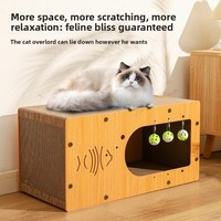 Maison et Nid Intégrés pour Chat avec Griffoir Vertical Résistant aux Usures et aux Accrocs pour Toutes les Saisons