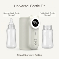 Chauffe-biberon portable sans fil sans BPA, rechargeable, pour bébé, pour les voyages et la maison