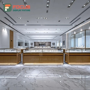 Modern Jewelry Retail Display System Metal <b>Frame</b> Brand Store Showcase Cabinet - Product Image 4