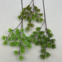 Branche de pin artificielle de Noël, aiguilles vertes, 81 cm, persistante, pour la fabrication de couronnes, guirlandes et décoration intérieure QYYN-1010