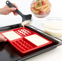 Sikang Moule à pâtisserie à 4 cavités Plateau à pizza à huit trous Moule à pâtisserie en silicone pour la cuisson des gâteaux Commande minimum 3 pièces