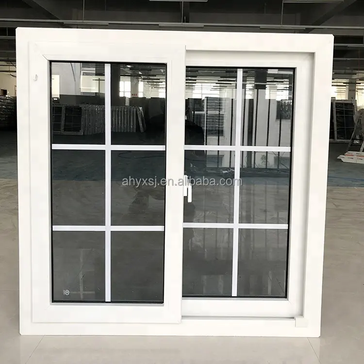 تصميم مشاوي غشاء Upvc النوافذ المزدوج الصقيل مقاومة تأثير أسعار النوافذ