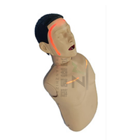 Mannequin CPR-L demi-corps pour la RCP et l'intubation - avec circulation sanguine, visualisation du flux sanguin, simulateur de RCP, modèle humain