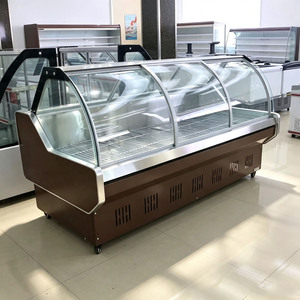 Vitrine de <span class=keywords><strong>boucherie</strong></span> en verre pour bœuf frais, poisson, charcuterie, congélateur horizontal pour supermarché - Product Image 2