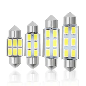 Canbus Festoon Bulb C5W 5630 6SMD 31/36/39/41mm自動LED読書灯DC12Vエラーフリー