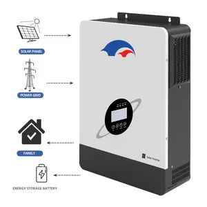 Ucuz stokta güneş 120v 230v kapalı ızgara 5kw hibrid invertör güneş invertörleri 3kw invertör