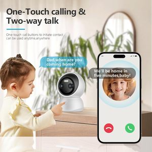 Caméra de sécurité TBCR à double objectif 2K, surveillance intérieure à 360 degrés pour animaux de compagnie avec suivi de mouvement, vision nocturne couleur, WiFi, surveillance des bébés et des animaux - Product Image 2