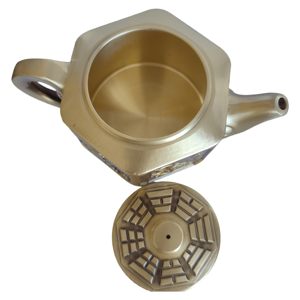 Teiere in Ottone Stile <span class=keywords><strong>Cinese</strong></span> con Design delle Quattro Bestie Divine, Artigianato Metallico Classico Personalizzato per Decorazioni Casa e Ufficio - Product Image 6