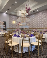 HY 5 couches fête mariage événement acrylique cristal clair or grand cadre Table centres de table mariage pièce maîtresse support décor