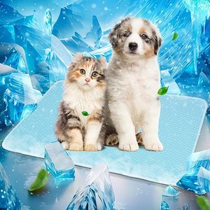 Großhandel Hunde-Kühlmatte Atmungsaktive Waschbare Haustier-Kühlmatte Rutschfeste Sommermatte für Hunde und Katzen - Product Image 1