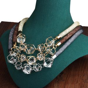 <span class=keywords><strong>Collier</strong></span> en <span class=keywords><strong>maille</strong></span> de cristal pour femmes, bijou, nouveau Style à la mode, - Product Image 6