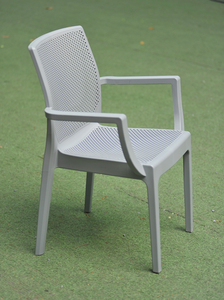 Silla Apilable de Plástico TM05 con Textura de Malla |   Silla de Comedor de Polipropileno con Patrón Cuadrado para Cafetería, Bistro o Restaurante de Lujo - Product Image 5