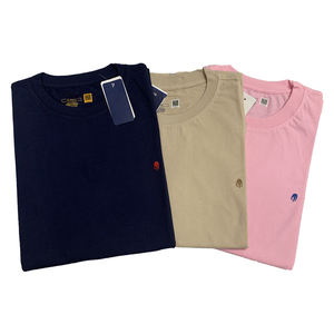 Camiseta de hombre de alta calidad y lujo, 100% algodón, manga corta, para negocios, con logotipo personalizado bordado. - Product Image 1