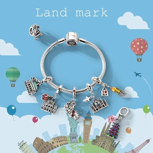 MULA Originale Charm in <span class=keywords><strong>Argento</strong></span> Sterling <span class=keywords><strong>925</strong></span> con Zirconi a Forma di Cuore per Bracciali e Gioielli Fai-da-Te da Donna - Product Image 3