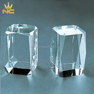 Raw Glass Sublimation Blank 3D Crystal Block For Engraving