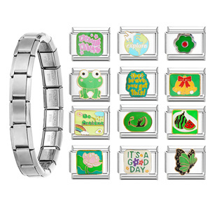 สร้อยข้อมือแบบโมดูลาร์สำหรับทุกเพศ สแตนเลสสตีล โทนสีทอง ประดับจี้รูปจักรราศี สำหรับสวมใส่ทุกวัน - Product Image 2