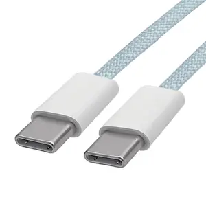 Original Braided Mfi Cable Type C To Type C For Iphone Pd 60w Fast Charging Data Cable For Iphone 15 Pro Max