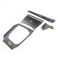 Pour BMW M3 G80 M4 G82, garnitures intérieures en fibre de carbone sèche, couvre-console, avec ruban adhésif double face, 5 pièces/ensemble, moulures de recouvrement, 2020 2021