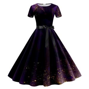 <span class=keywords><strong>Vestido</strong></span> de Mardi Gras para mujer <span class=keywords><strong>Vestido</strong></span> de mujer Manga corta Hasta la rodilla Cóctel <span class=keywords><strong>Vestido</strong></span> de noche de Mardi Gras - Product Image 6