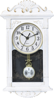 Reloj de Pared de Péndulo de Madera Retro en Oferta, Reloj de Plástico Decorativo de Una Sola Cara con Logotipo Personalizado para Regalo