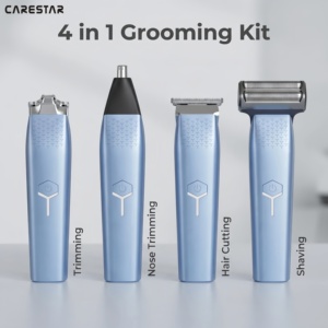 ชุดอุปกรณ์กรูมมิ่งสำหรับผู้ชายแบบมัลติฟังก์ชั่น 4-in-1 รุ่นใช้งานหนัก, เครื่องตัดแต่งขนและโกนหนวดไร้สายคุณภาพสูงพร้อม<span class=keywords><strong>ไฟ</strong></span> LED และสายชาร์จแบบ Type-C - Product Image 2