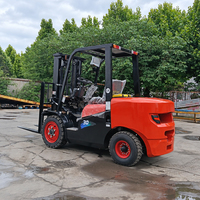Chariot élévateur diesel 4x4 de haute qualité, homologué CE EPA, hauteur de levage 3m-6m, pour entrepôts à espaces étroits et utilisation en intérieur, tout-terrain