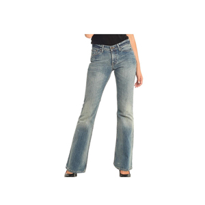 Nouveauté : Jeans à jambes larges pour femmes, denim de haute qualité, mélange de polyester et d'élasthanne confortable, écologique, taille haute, longueur intégrale - Product Image 1