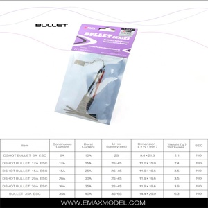 Dongguan Emax D-SHOT Bullet loạt 6A 12A 15A 20A 30A 35A blheli _ S ESC 2.1G hỗ trợ onshot42 multishot - Product Image 6