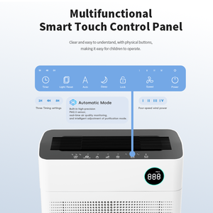 Bán buôn OEM bụi mùi không khí sạch hơn tiêu cực ion <span class=keywords><strong>UVC</strong></span> ánh sáng thông minh Wifi bệnh viện phòng ngủ phòng tốt nhất H13 HEPA Pet nhà máy lọc không khí - Product Image 4