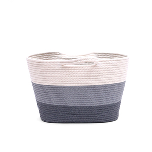 Accueil Boîte À La Main avec Poignées De Rangement Gigognes Bacs Jouet de Corde de Coton Panier À Linge - Product Image 5