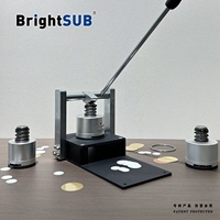 Poinçonneuse manuelle compacte en aluminium BrightSUB pour médailles, découpeuse de disques métalliques de bureau Longstar pour la fabrication artisanale en métal