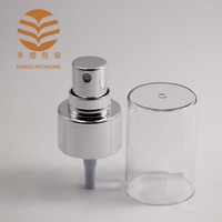 20410 Pulvérisateur à brouillard fin en aluminium or et argent de 24mm, bouteille en plastique OEM, vente en gros d'usine, échantillon gratuit