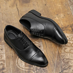 Chaussures habillées Oxford en cuir à bout pointu style britannique, mocassins décontractés pour le bureau, chaussures <span class=keywords><strong>de</strong></span> mariage pour hommes – Nouvelle collection - Product Image 3