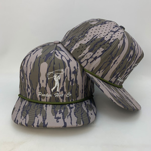 Camo Waterproof Laser Cut Hole Hat Sports Baseball <strong>Cap</strong> Custom 5 Panel Performance Embroidery Logo Rope Snapback <strong>Caps</strong> <strong>for</strong> <strong>Man</strong> - Product Image 1