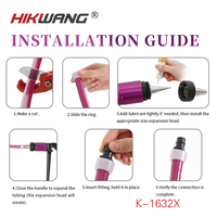 K-1632X d'outils d'expansion de tuyau à rotation automatique manuelle avec tête d'expansion à rotation automatique 1/2-3/4 pour anneau d'expansion Power Pex