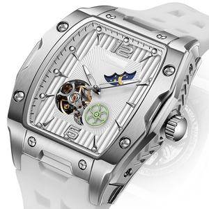 OEM moda Popular timón volante ahueca hacia fuera completamente automático reloj de los hombres a prueba de agua Tonneau caso relojes mecánicos - Product Image 1