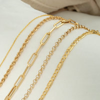 Chaînes en or massif pur MaiYi populaires 9k/10k/14/18k, bijoux pour femmes et hommes