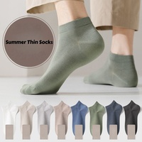 Chaussettes courtes d'été décontractées pour hommes, fines, respirantes, absorbant la transpiration et anti-odeurs, vente en gros