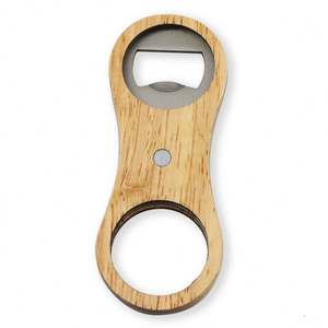 מקצועי עיצוב סיטונאי עץ בקבוק פותחן עם מגנטים אין מינימום מותאם אישית יכול פותחן עם ידית עץ - Product Image 2