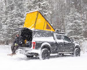 รถปิคอัพอลูมิเนียมอัลลอยด์ทรงพุ่มแบบแข็งสำหรับนิสสันนาวารา NP300พับได้ฟังก์ชั่นล็อคกันน้ำใช้ได้กับรถปิคอัพ Ford GMC - Product Image 2