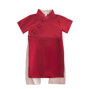 Eco party <span class=keywords><strong>New</strong></span> <span class=keywords><strong>Chinese</strong></span> Hanfu für Baby Kids <span class=keywords><strong>Boys</strong></span> Chinesisches Neujahrs outfit Rot Traditionelle Kleidung Kung Fu Geburtstags geschenk - Product Image 6
